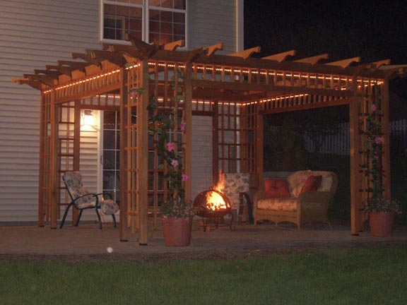 diy pergola attached to house
